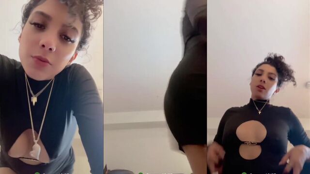 Accidental nip slips during a live stream on TikTok, completely unaware of the mishap