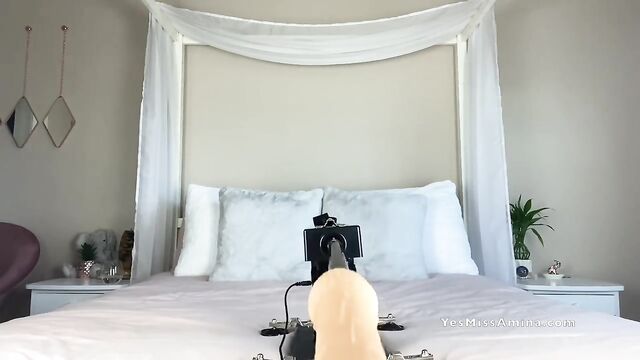 Femdom anal JOI with a powerful prostate milking machine