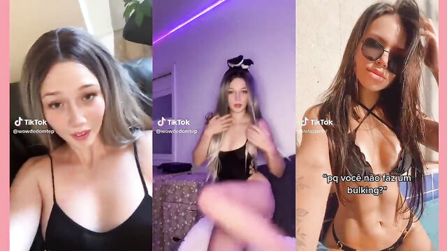Hot TikTok girls are dancing and showing their ass and pussy
