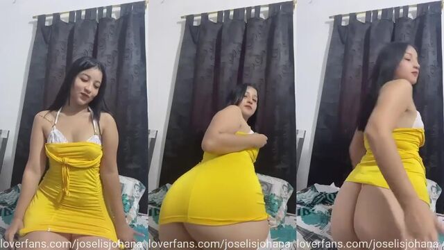 The hot Latina girl masturbates her sweet pussy with her fingers