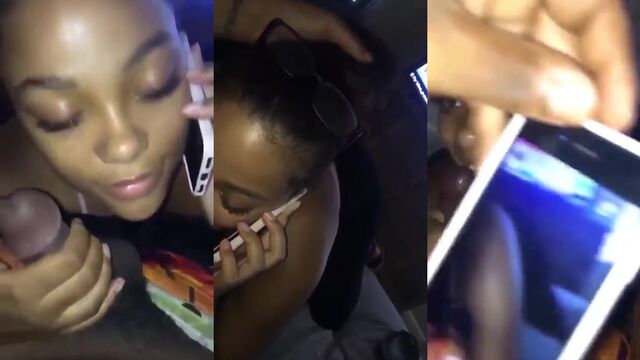 A girl was fucking on the phone with her boyfriend