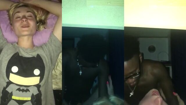 Dirty talk and hard interracial sex with a massive BBC penis