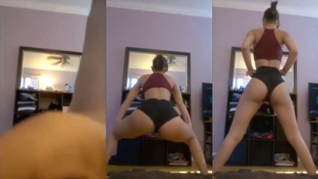 Hot ebony twerking action with a nice ass