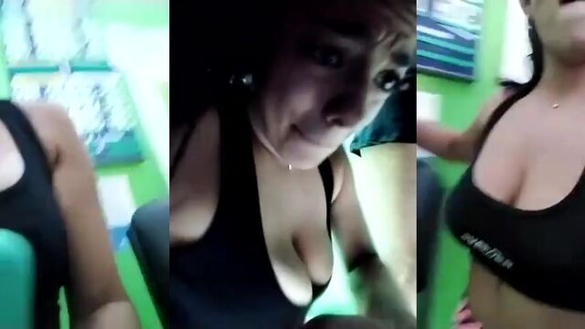 Busty Siririca enjoys solo masturbation with her vibrator