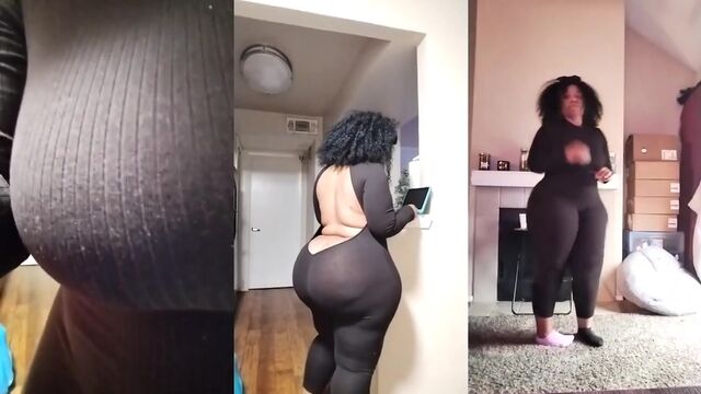 A lazy girl has a big ass and knows how to twerk well