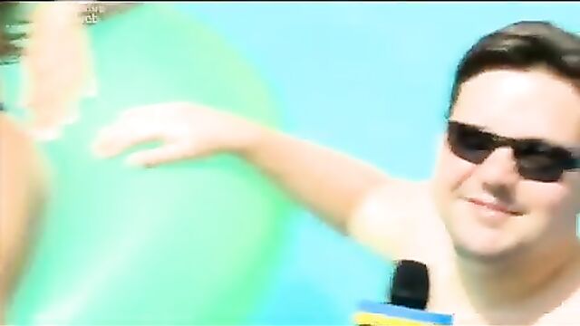 Beach strip game with bikini-clad beauties and sensual poses