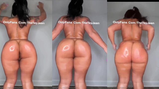 A fat Latina ass twerks and claps in the public square
