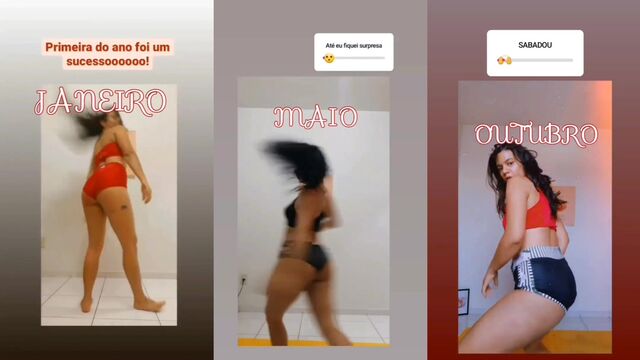 Morena gostosa rebolando with short jeans and showing her ass