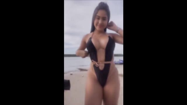 Hot Brazilian model Raissa Oliveira shows off her body in sexy lingerie