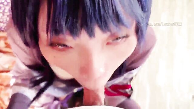 Gorgeous Chinese cosplayer gets her pussy railed hard