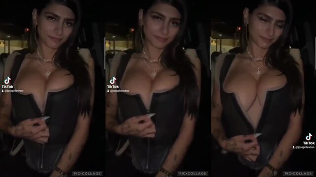 Mia Khalifa shows off her huge boobs and Lebanese charm in steamy action