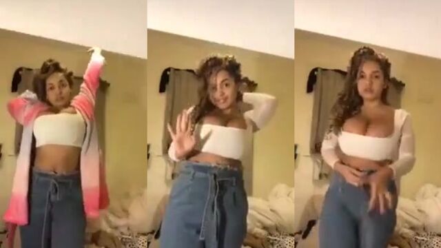 Big tits teen periscope show with a hot chick who wants to cum