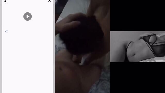 She had a mouth full of milk in a blowjob scene