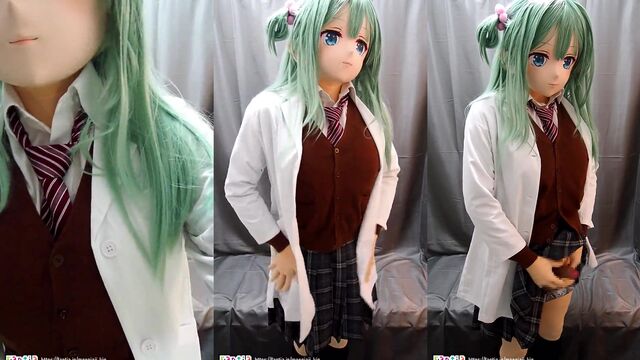 Kigurumi nurse Asian cosplay with Japanese crossdresser flair