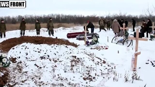Похороны Беднова и его бойцов 06.01.15.