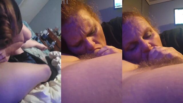 Addicted crackhead gets his dick gummed by a hot granny