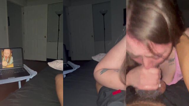 The guy gave the girl a sloppy head for her carelessness