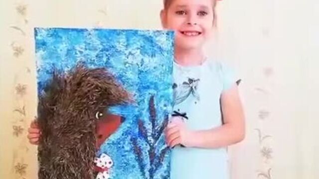Поделка из природного материала "Ёжик в тумане !"