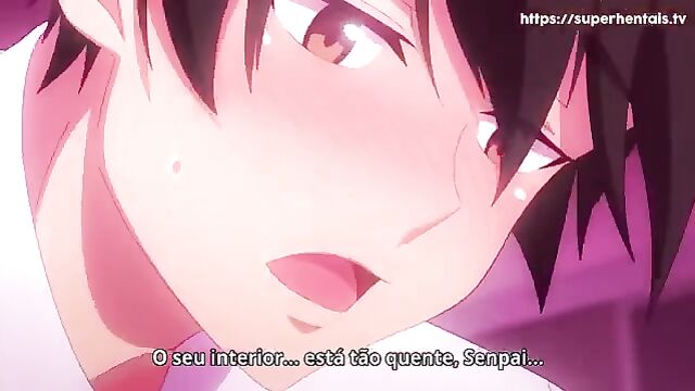The Adam guy in the animated 2D world is having fun with girls