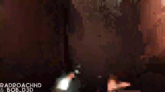Ada Wong gets her throat fucked by a massive futa cock in this hot scene