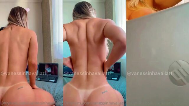 Brazilian Vanessa Vailatti takes off her clothes and twerks