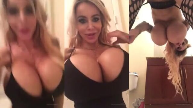 Bimbo with massive fake boobs gets fucked hard in a steamy scene