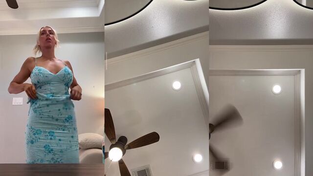 The pretty woman fucked by her boyfriend in different poses on the sofa