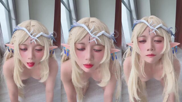 Cosplay slut in sexy maid outfit gets fucked hard and deep