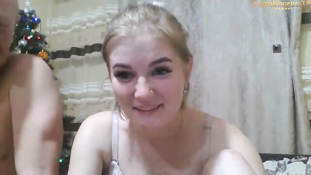 A hot young girl has fun with her stepfather in this steamy porn video
