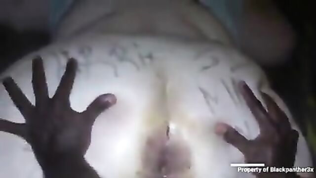 Black BBC makes the white slut fart and cum in her pussy