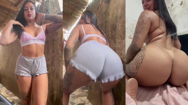 Andressa Urach, the queen of booty, shows her ass in a stunning display