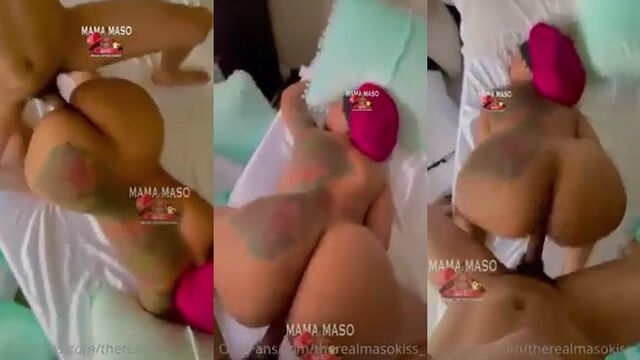 Ebony babe with big tits and ass gets fucked by BBC and vibrator