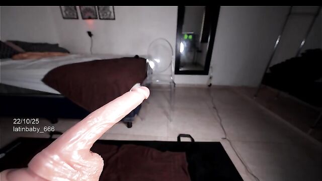 Skinny Latina gets her ass gapped by horny Chaturbate VOD host
