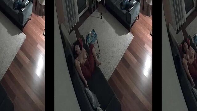 A hot MILF gets exposed and watched by a voyeuristic spy