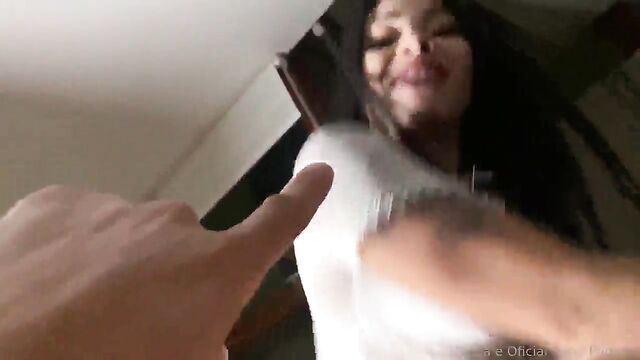 Carol Portudo gets her pussy stretched by a huge white cock