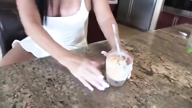 Busty blonde MILF seduces her son’s friend in a steamy session