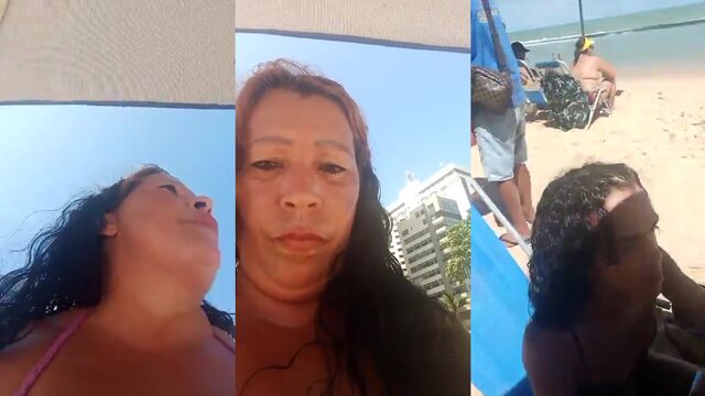 Hot mature woman shows off her big ass in thong