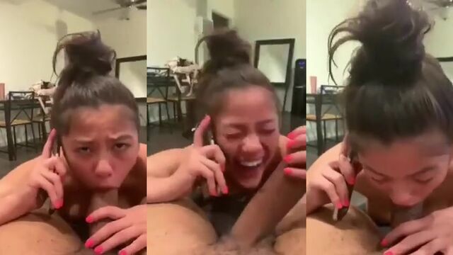 I was on the phone with a babe while getting head