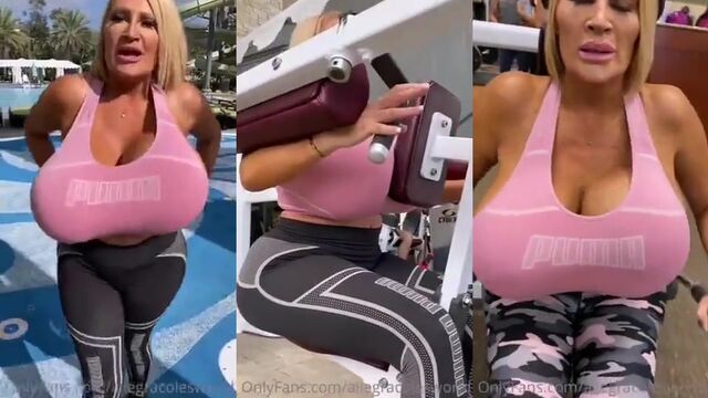 Bimbo Allegra Cole gets fucked by a huge cock