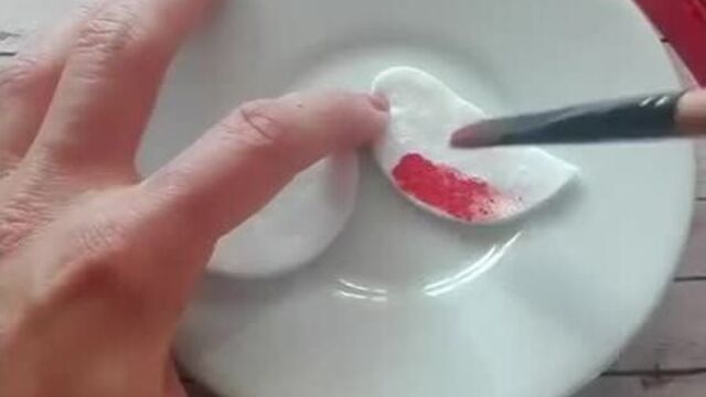 Аппликация Снегири на дереве