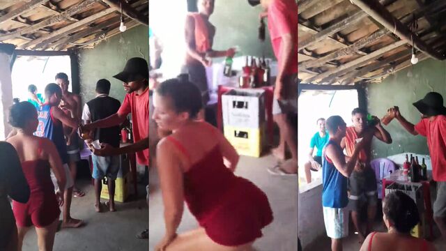 A whore is very horny after a fiesta and she wants to get fucked