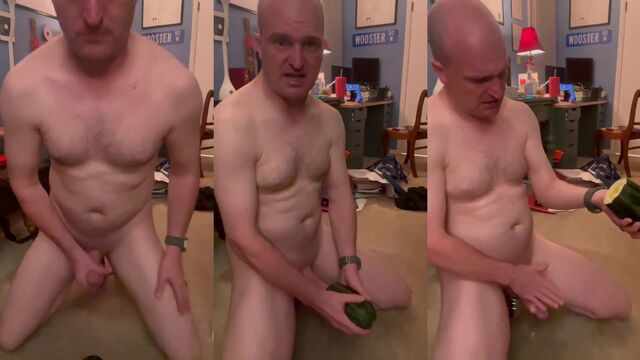 Sub dominates fag with dildo in public exposure