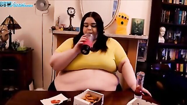 SSBBW gets her huge belly shook and caressed in a sensual video