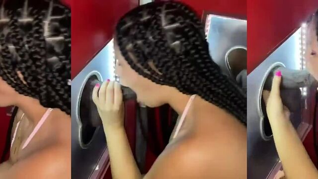 Nigger lover gets her pussy hammered by a huge black cock