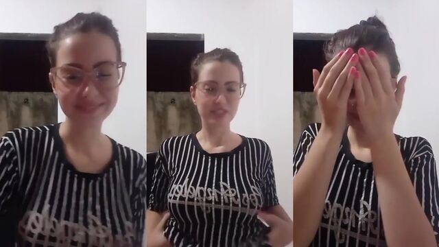 A hot blonde got into a compromising situation that was captured online