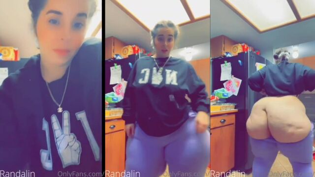 Big booty BBW Randalin shows off her fat ass and thighs in a sexy video