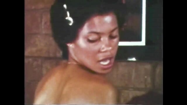70's Retro black guy's girlfriend sucks his huge cock