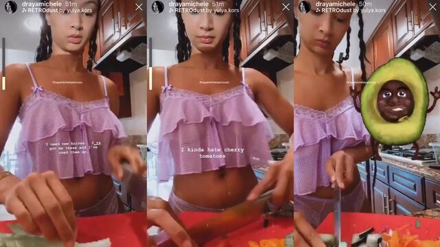 A sexy woman named Draya Michele with big boobs is touching herself