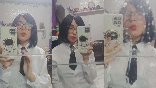The slutty Aiko ASMR guides her cum shot in a soothing voice