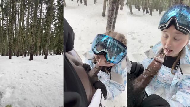 Snow bunny Amy gets her pussy filled with BBC